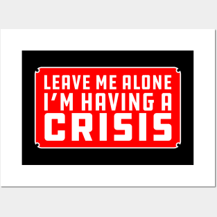 Leave me alone i'm having a crisis Posters and Art